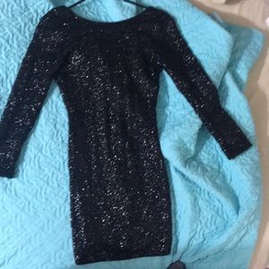 Black sequin dress